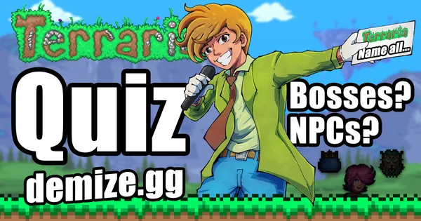Terraria Owner Terraria Quiz - Name Every Boss & NPC Challenge Game - demize.gg